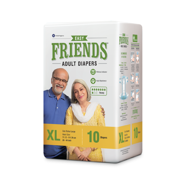 Friends Easy Adult Diapers (XL) 10's - Unisex