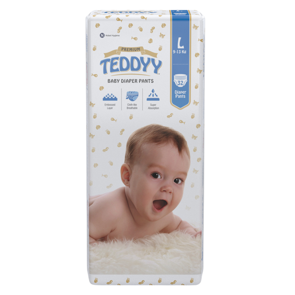 TEDDYY Premium Baby Diapers - Large 32's