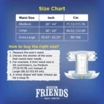 FRIENDS OVERNIGHT ADULT DIAPERS (M) 10's UNISEX