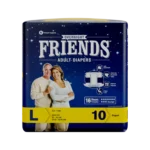 FRIENDS OVERNIGHT ADULT DIAPERS (M) 10's UNISEX