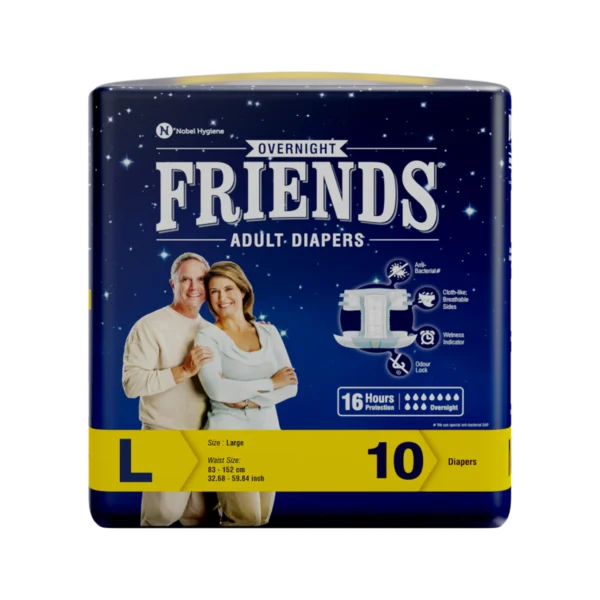 NEW PRODUCT | FRIENDS OVERNIGHT ADULT DIAPERS (L) 10's UNISEX