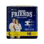 FRIENDS OVERNIGHT ADULT DIAPERS (L) 10's UNISEX